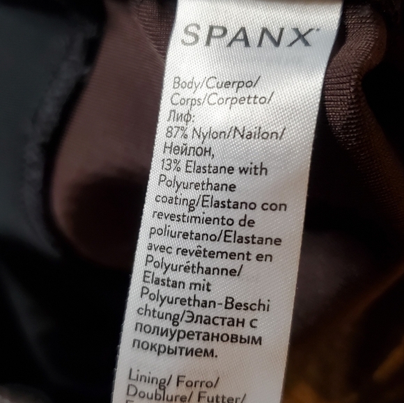 Spanx Faux Leather Croc Leggings in Brown Shiny - Picture 10 of 10